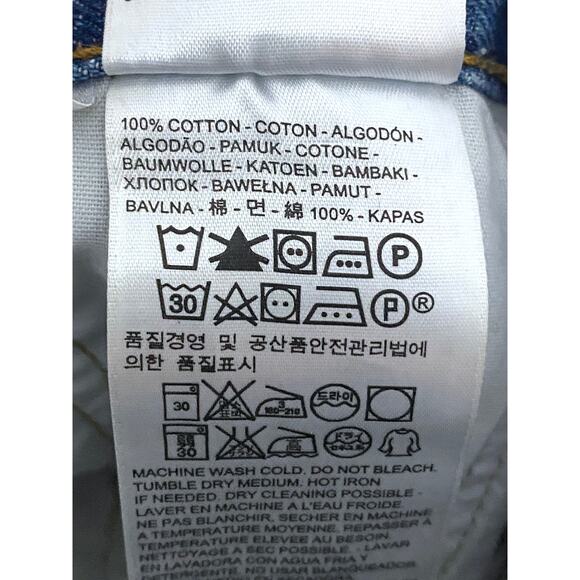 Levis 501 Japanese Denim Raw Hem Jeans Womens 32x27 Boyfriend Distressed Grunge - Picture 12 of 14